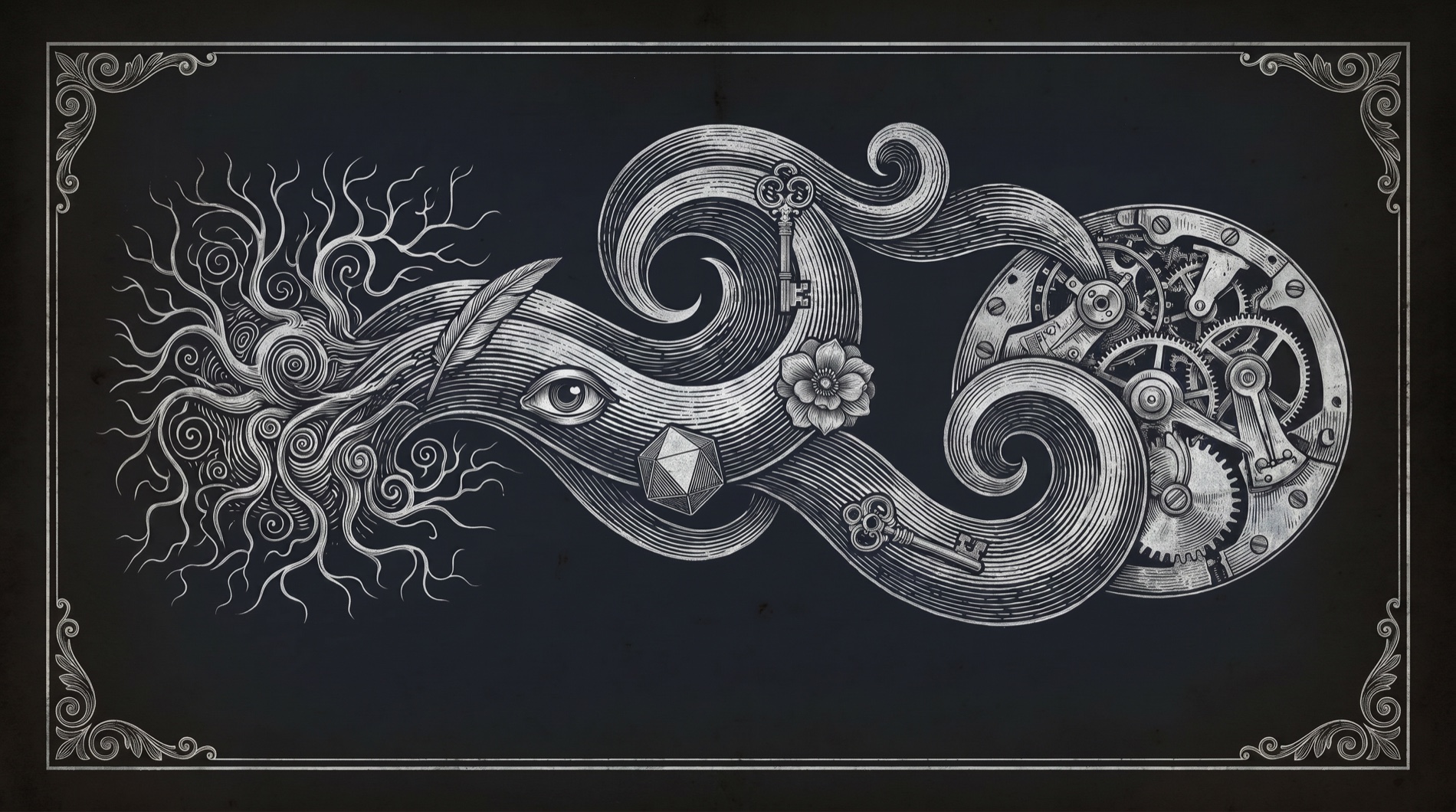 Engraved plate: a neural cloud flowing through concepts into a reasoning mechanism